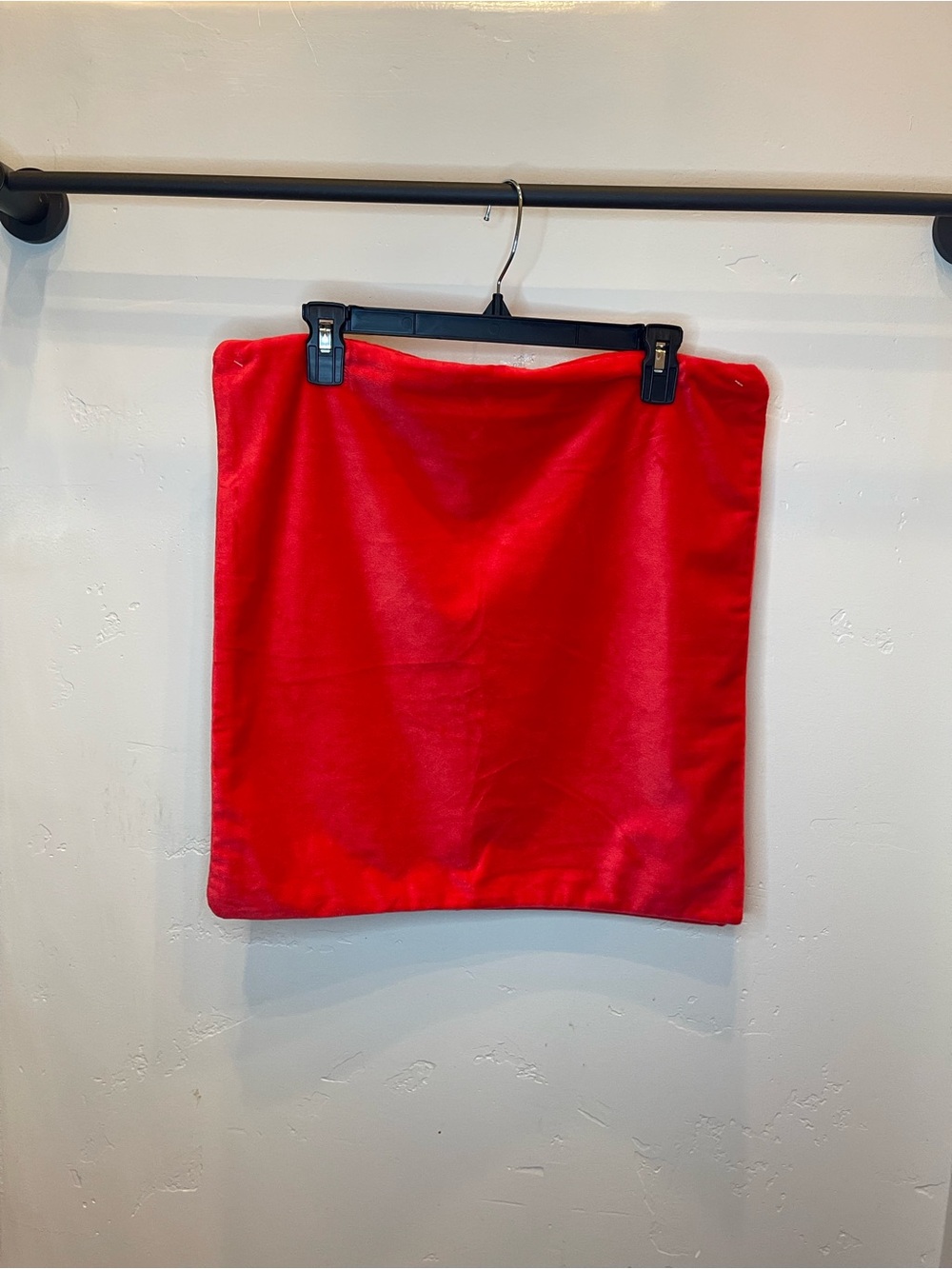 New set of 2- 18”x18” Red Pillowcase Covers velvety material